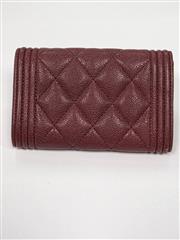 CHANEL CAVIAR QUILTED COMPACT BOY WALLET